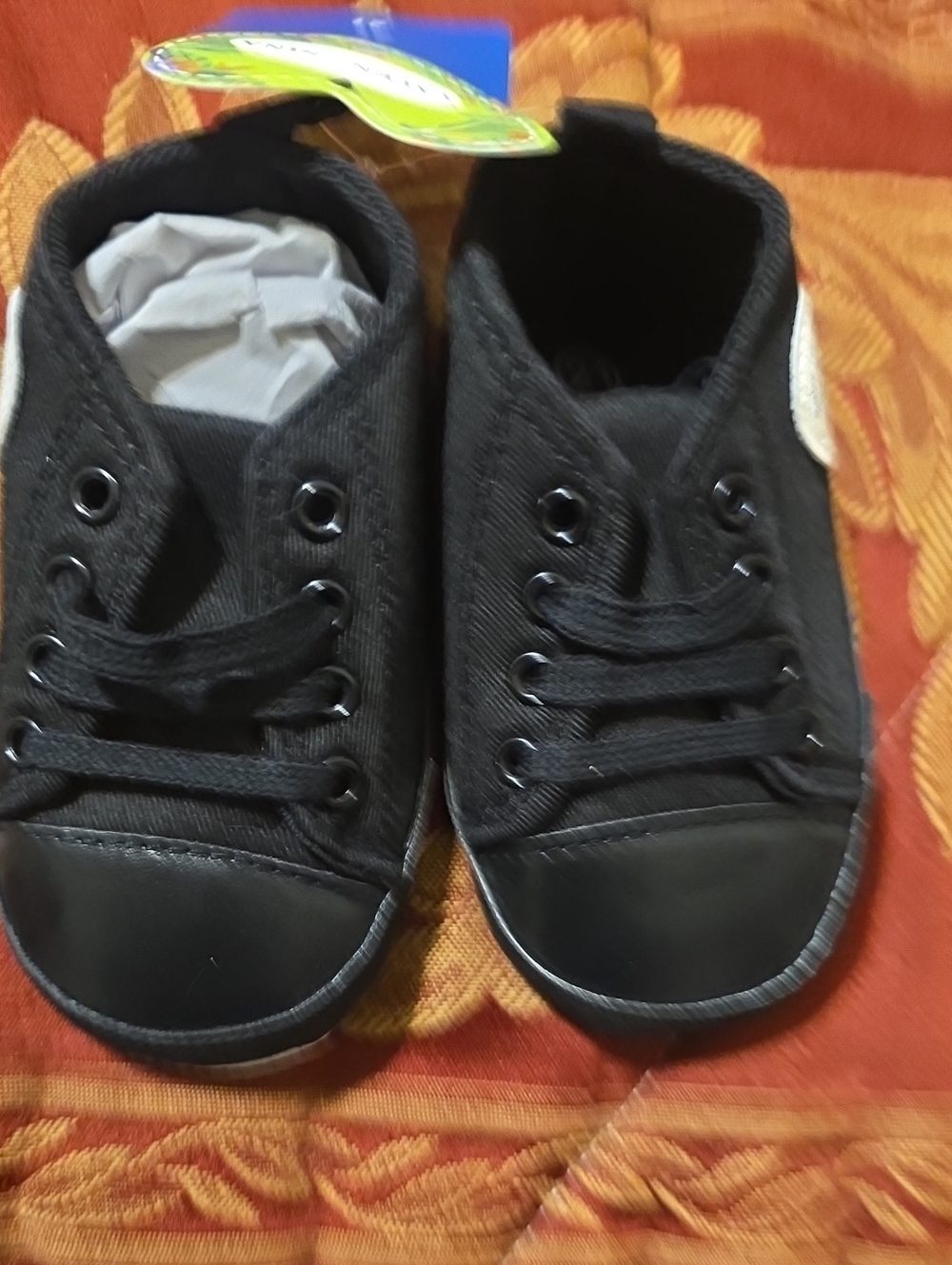 Toddler/Baby Black Canvas Lace-Up Fashion Shoes [Size 21]